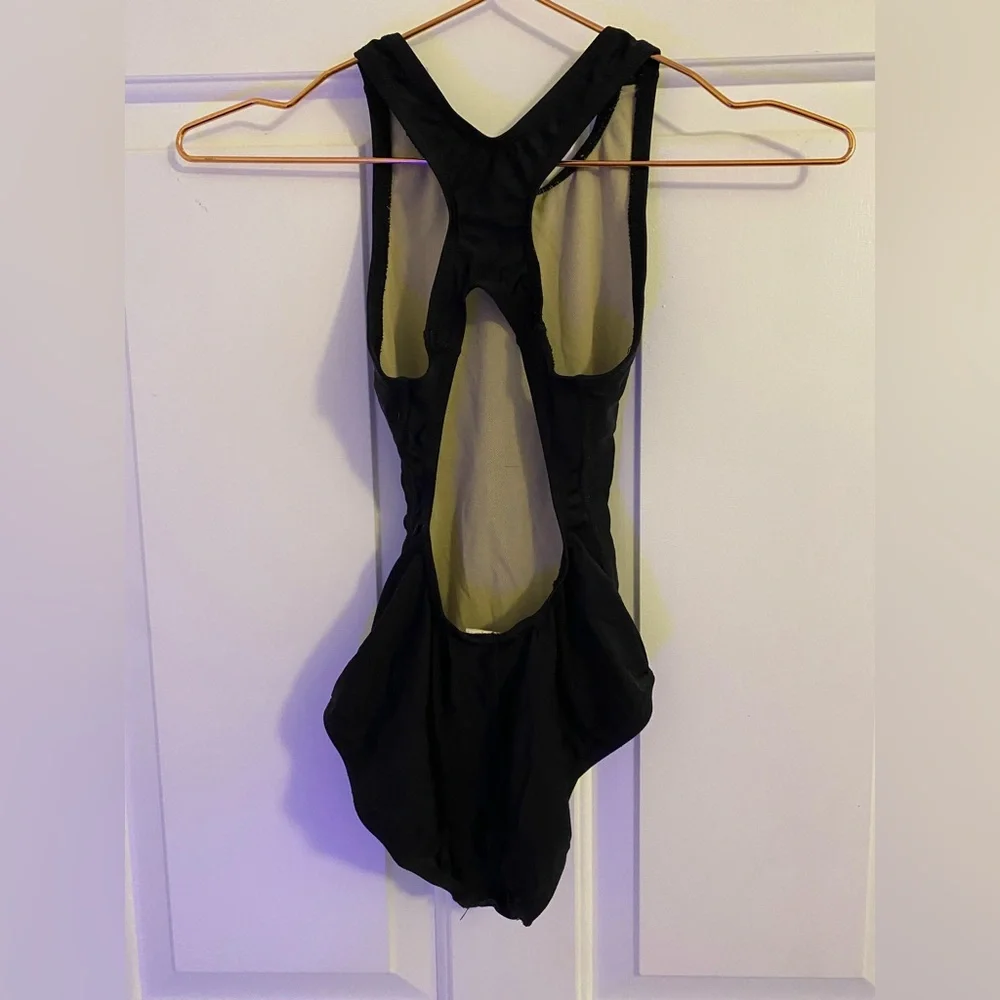 Hind Black youth girls one piece swimsuit